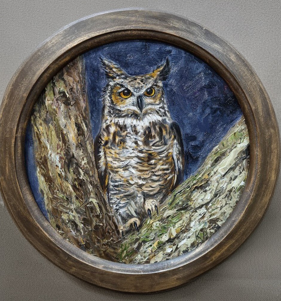 "Asio otus портрет в сумерках"